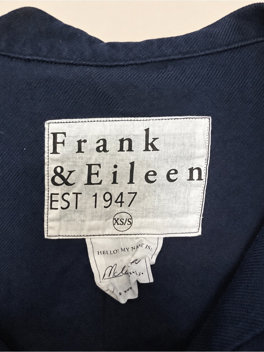 Frank & Eileen Women’s Navy Button-Up - Picture 2 of 5
